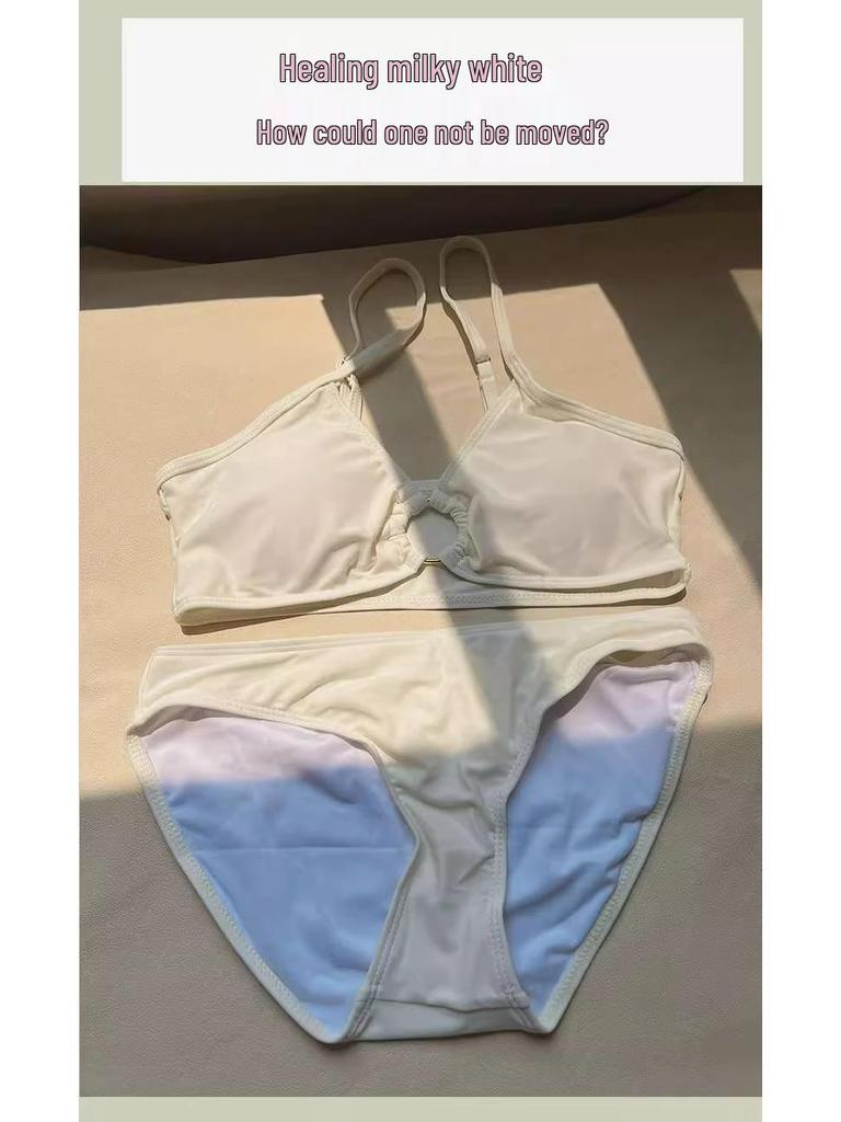 Bikini da Donna di Alta Gamma a Quattro Pezzi con Protezione Solare a Manica Lunga
