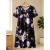 Plus Size - Plus Size - Women'S Plus Size Floral Print Short Sleeve Dress