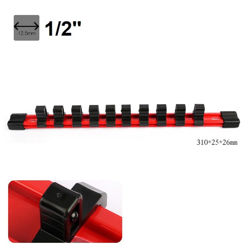 Socket Wrench Holder Adjustable Storage Sleeve Rail Rack Storage Use