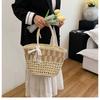 New Straw Bag Portable Vacation Beach Tote Bag Woven Bag Women's Large-capacity Vegetable Basket Bag