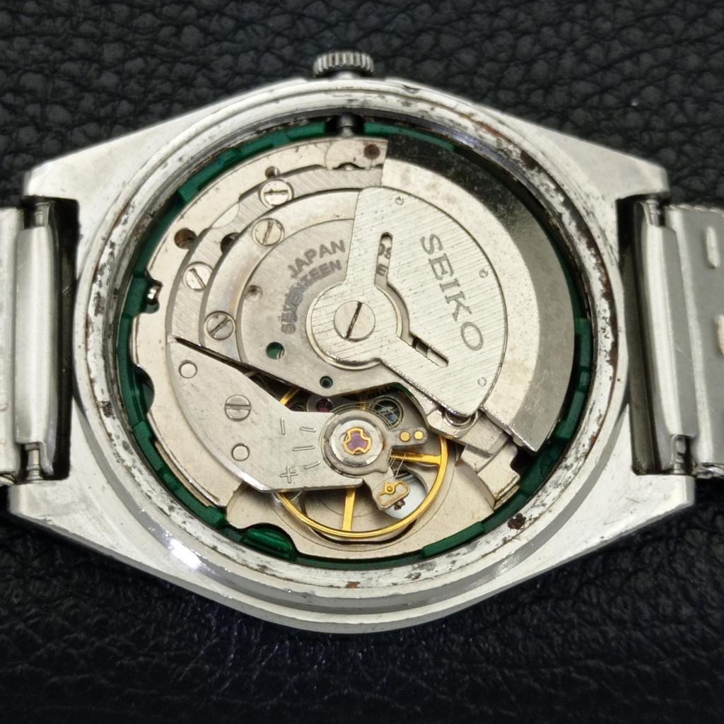 AUTOMATIC 6309A VINTAGE SEIKO 5 JAPAN MENS BLACK COLOR DIAL WATCH A701503-5 R206b-a701503