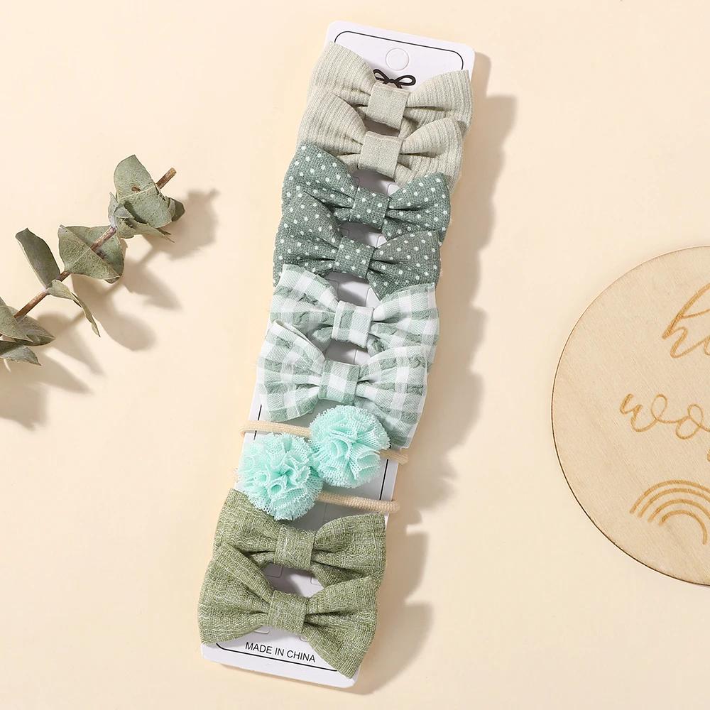 

LOVEKIKI 10PCS Cartoon Bow Flower Hairbands for Children Girls Sweet Hair Ties Elastic Rubber Band Hair Rope Hair Accessories