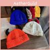 Color Solid Acrylic Knit Hat Elastic Fit Autumn Winter Cold Protection Supplies
