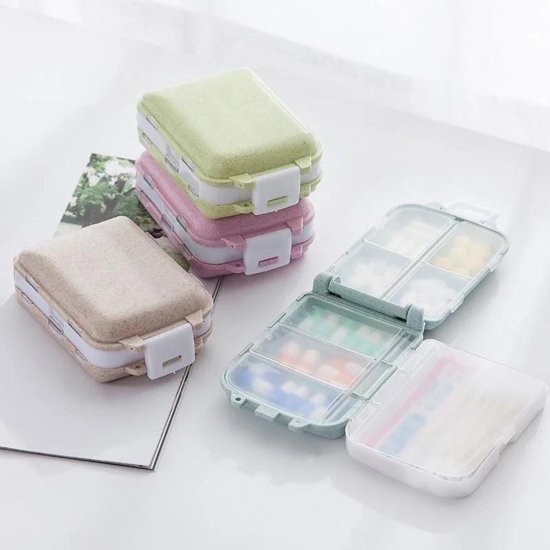 1 Stück tragbare Mini-Pillendose Medizinische Kits Vitaminpillenbox Aufbewahrungsbox Pillenbehälter Gesundheit Reiseartikel Pillendose Pillenhülle