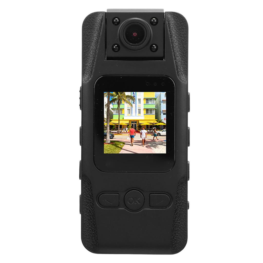 Body Worn Camera 4K 12MP 1.3 Inch   180 Degree Rotatable Lens Support WiFi   Wearable Camcorder