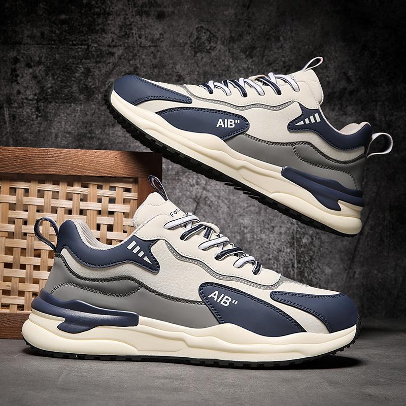 

Весенние мужские туфли Forrest Gump, кожаные спортивные туфли, универсальные мужские повседневные туфли для бега, нескользящие, увеличивающие высоту, зимние туфли для папы 44