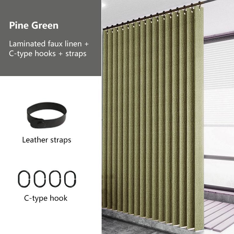 Laminierter Imitationsleinen Mehrfarbig Großer Ring Wasserdicht Starker Dicker Stoff Undurchsichtiger Duschvorhang, Geeignet für Badezimmergebrauch