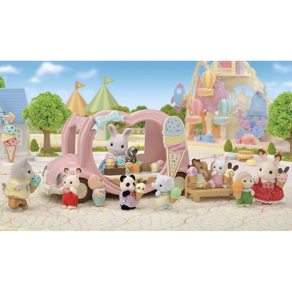 Sylvanian Families Amusement Park Omiseya [Happy Ice Cream Wagon] Mi-89 ST Mark Certification 3 Years Old and Up Toy Dollhouse Sylvanian Families EPOC