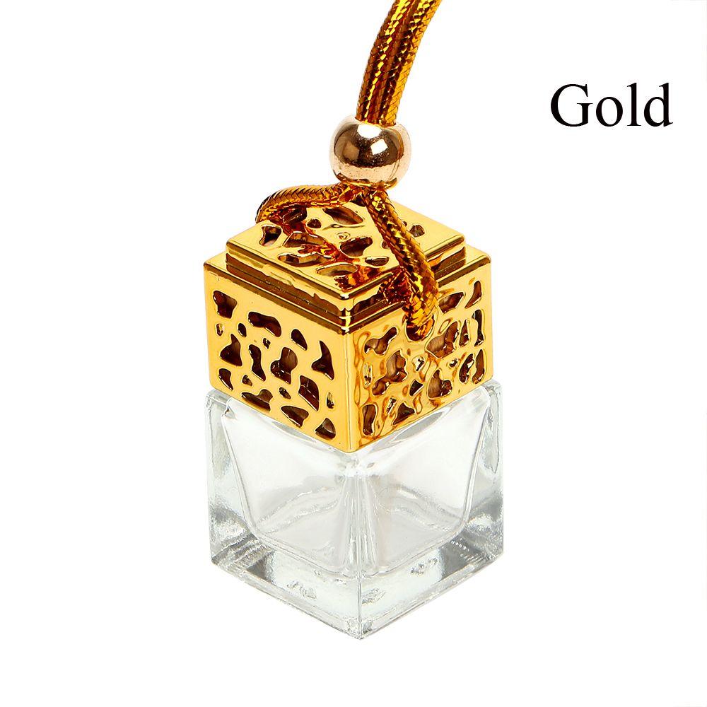 Hanging Empty Car Perfume Bottle Empty Glass Bottles Essential Oils Diffuser Fragrance Air Freshener Auto Ornament Home Decor