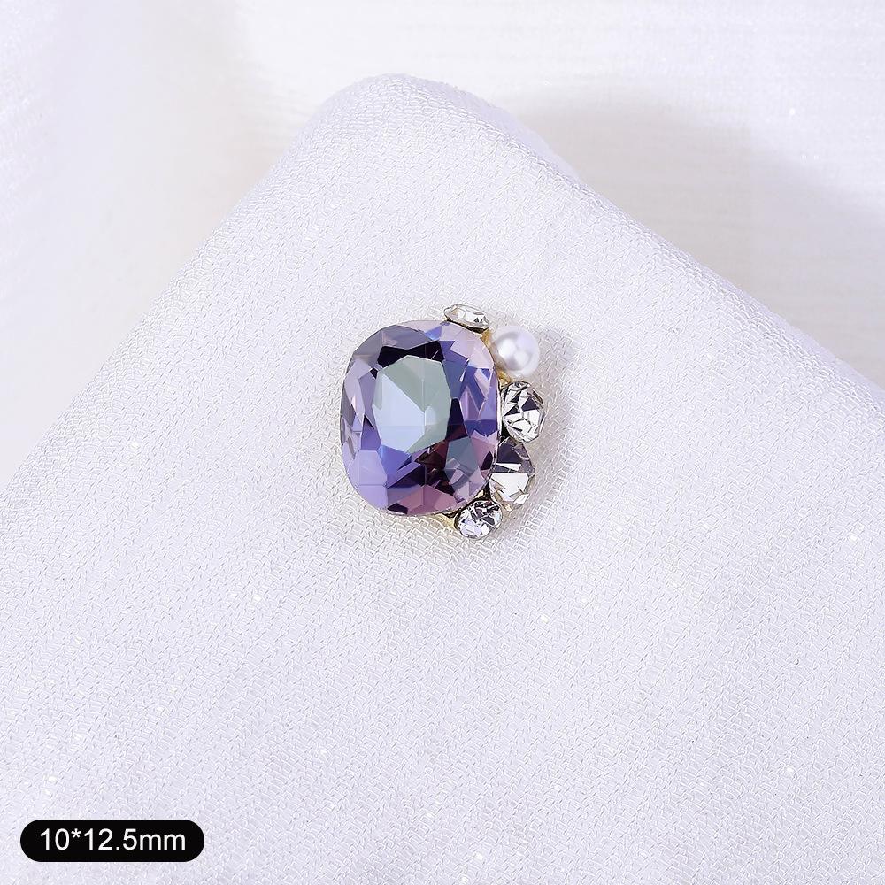 Nail Art Diamond Ball Stack Diamond Finished Nail Art Diamond Decoration Super Shiny Rectangle Right Angle Handmade Diamond Set With Pearl Decoration