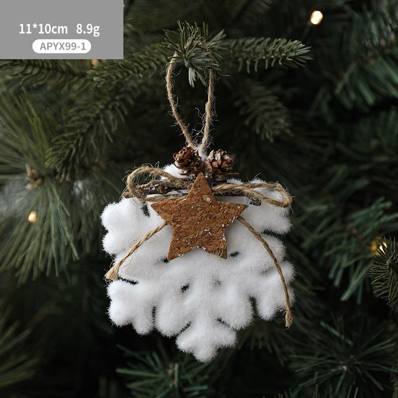 White Foam Christmas Ball Ornaments Xmas Tree Hanging Snowflake Bell Pendants Navidad Home Party Decorations 2025 New Year Gifts