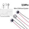 5/10Pcs 0-20kHz 8 Ohm 0.5/1W Round Speaker 10mm Mini Ultra-thin Loudspeaker Horn For Mobile Phone Computer DIY Repair