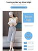 Ice Silk Cotton Linen Women's 7-Point Micro-Flared Pants - Summer 2025 New Chinese Style
