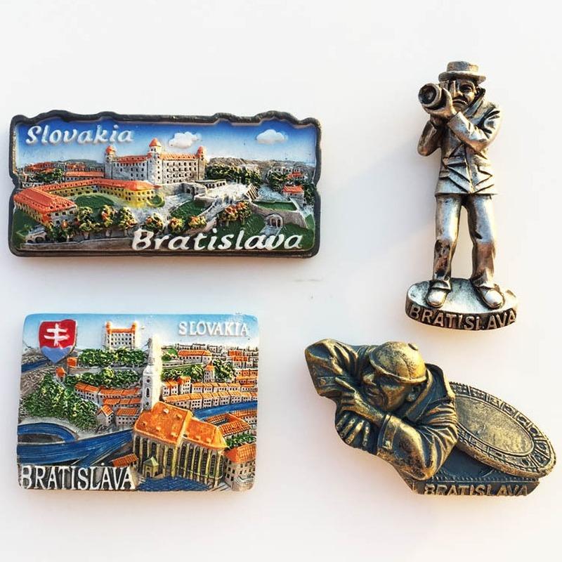 Slovakya Seyahat Buzdolabı Çıkartmaları Yaratıcı Seyahat Hediyelikleri Reçine Buzdolabı Mıknatısları Karatahta Manyetik Çıkartmalar Ev Dekorasyonu