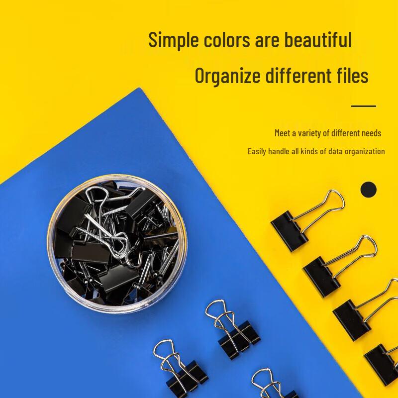 Deli Black Binder Clips