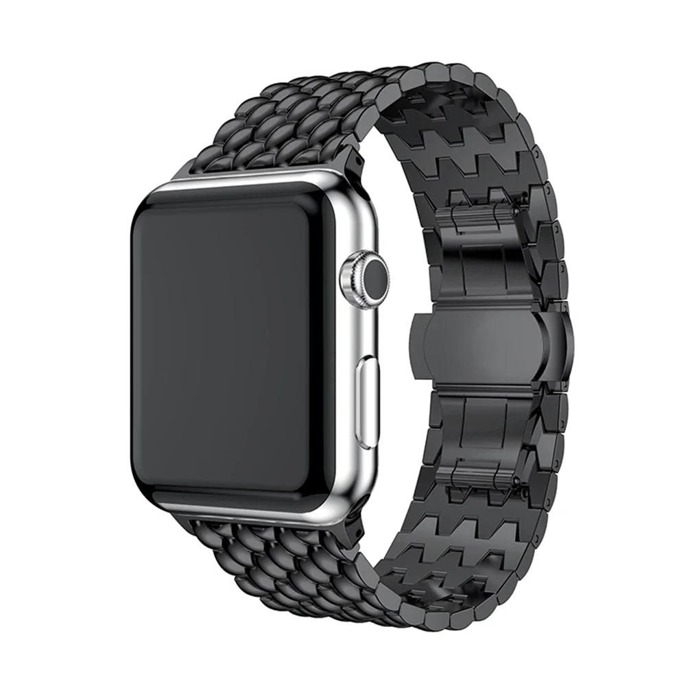 Cinturino in metallo classico per Apple Watch 6 7 8 5 4 Se 44mm 45mm 41mm 40mm 38mm 42mm Bracciale con cinturino per Iwatch Ultra 2 49mm Cinturino con motivo drago