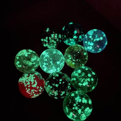 10pcs/pack Glow In The Drak Luminous Glass Balls Glass Marbles Colourful Fish Tank Glass Ball 16mm Non-porous
