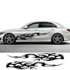 2Pcs Universal Vinyl Flame Graphics Car Body Side Stickers Flame Sports Racing Stripe Decorations Suitable For All Cars SUV