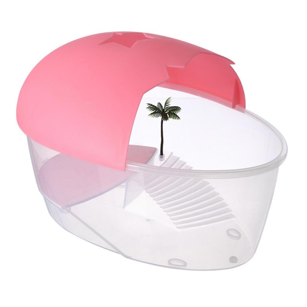 With Cover Turtle Hydroponic Box Recyclable Egg-shape Container Box  Terrarium Habitat