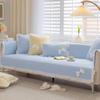Girl Style Pure Cotton Sofa Mat Universal for Seasons Broken Flowers Couch Cover Bowknot Decor Home  Anti-slip Couch Sofa Mat
