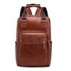 Fashionable and Versatile Men's Backpack Large Capacity Commuting Portable Business Computer Bag Retro PU Texture Backpack