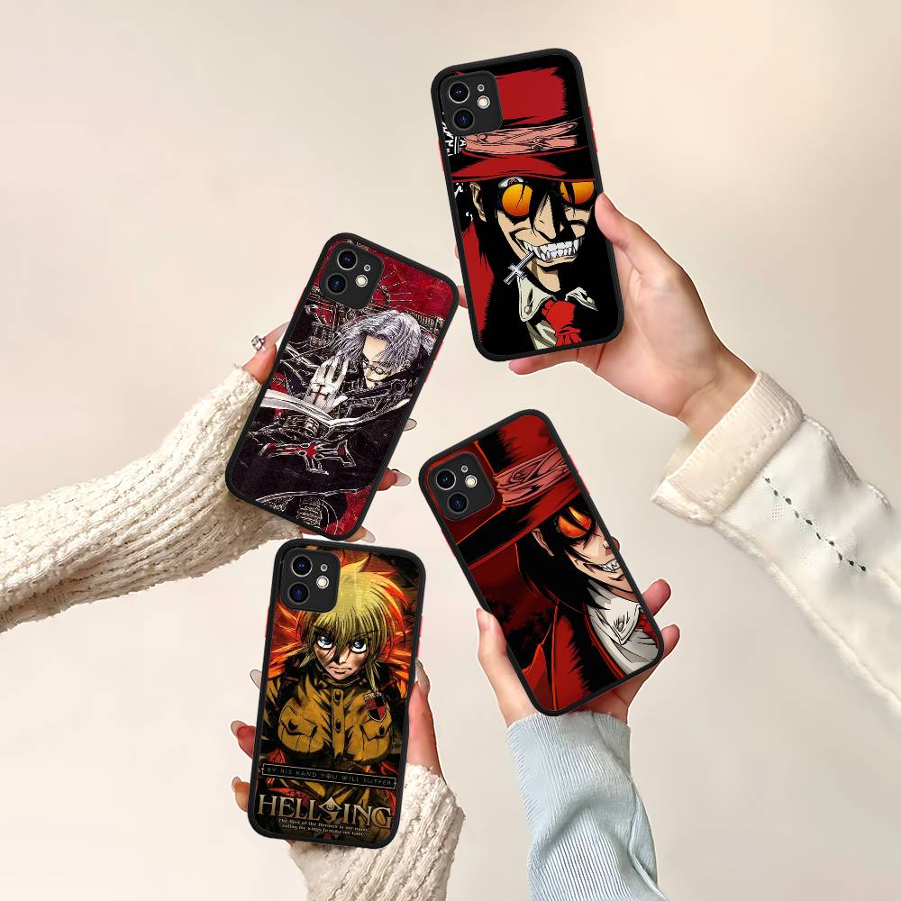 Horror Anime Hellsing Phone Case For IPhone 16 15 14 11 12 13 Pro Max Plus 12 XS Max Back Cover Matte Case