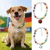 World Cup Theme Pet Necklace for Cat Dog Sports Themed Collar with Football Basketball Pattern Party Festival Decoration Adjustable Pet Accessory