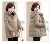 Genuine Mid-Length Women's Down Jacket - 90% White Duck Fill, Stylish for Moms and Grandmas, Thickened for Warmth