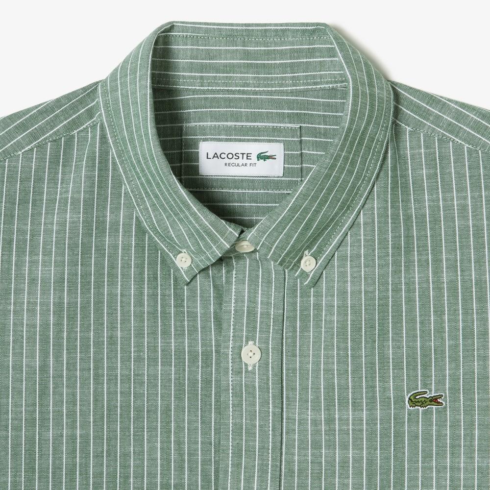 [lacoste] Men's Chambray Stripe Shirt CH357E-56G132