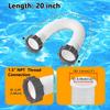 1.5'' Diameter Pool Sand Filter Pump Hose, 20inch Pool Pump Replacement Hose for Above Ground Pools,  Flexible Water Pool Hose Set