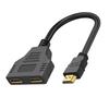HDMI 1 Male To 2 Female Y Splitter Cable Adapter 1 In 2 Out For Laptop TV Monitor HDMI Compatible Dual Port Device