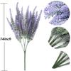 1 Bundle Purple Artificial Lavender Flowers Bouquet Artificial Plant For Home Outdoor Garden Wedding Office Table Decoration