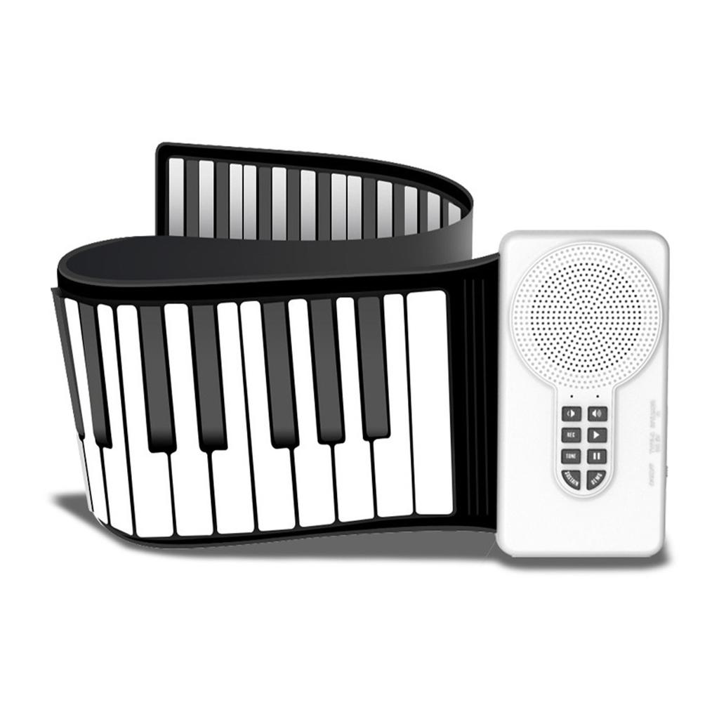 Portable Electronic Piano 49-Key Flexible   Keyboard with Speakers for Beginners
