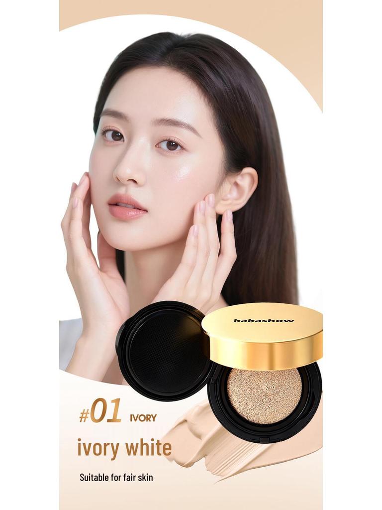 KaKashow Soft Focus Long-Lasting Waterproof Cushion Foundation: Creamy, Adherent, and Non-Caking for Flawless Skin.
