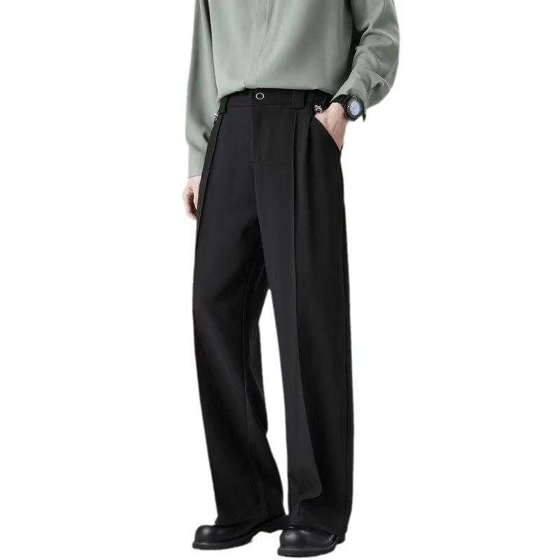 Light and Mature Pants Men's Autumn New Trend Loose Straight Trousers Men's Fashion Temperament High-end Casual Pants