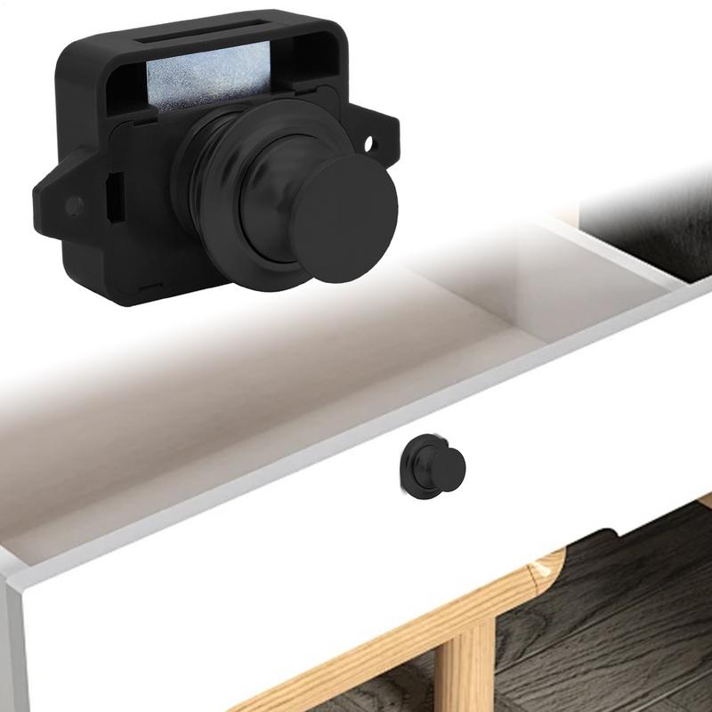 Drawer Latch Cabinet Door Locks Boat Tools Push Button Lock RV Accessories Zinc Alloy Push Button Cabinet Door Catch Lock for RV