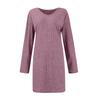 Womens V Neck Fall Dresses Long Sleeve Casual Sweater Short Dress Fashion Clothes