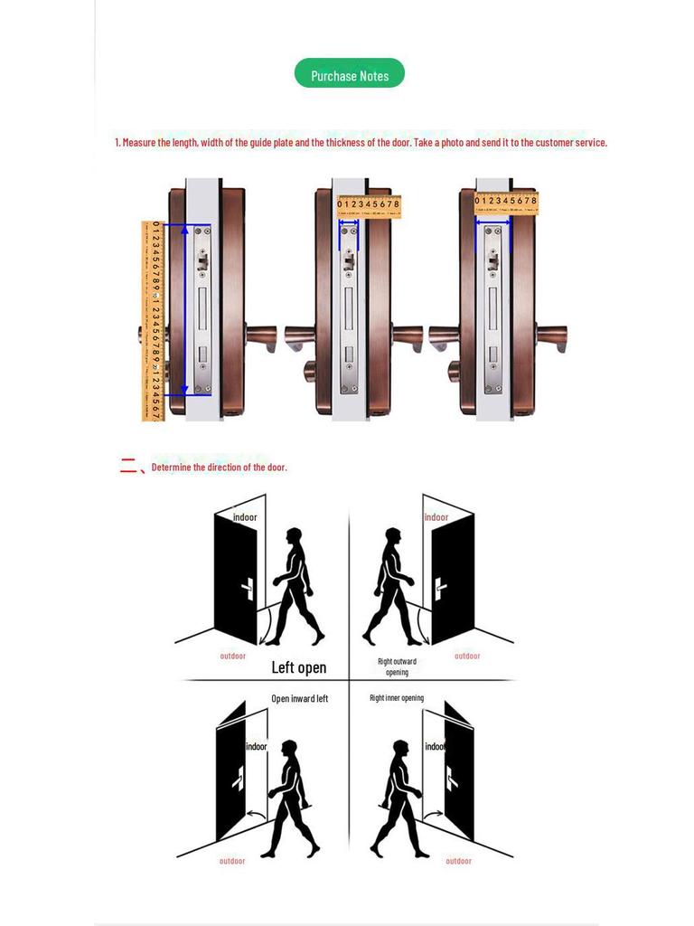 European and American Fingerprint Password Smart Lock with Tuya WiFi - No Drill Installation