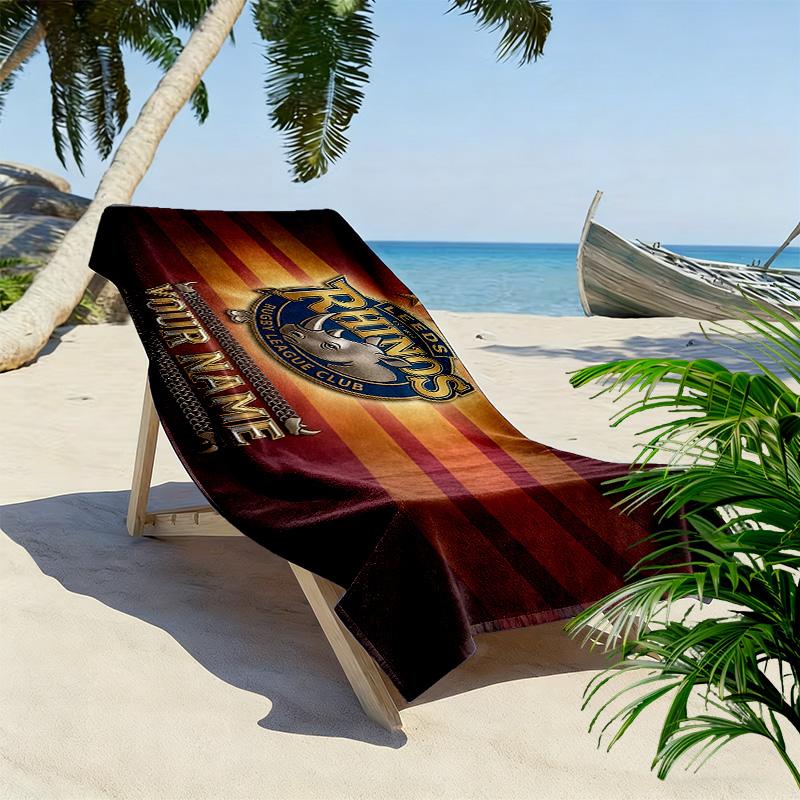 Leeds Rhinos Print Beach Towel, Large Soft Quick Dry Towel for Beach Camping Swimming