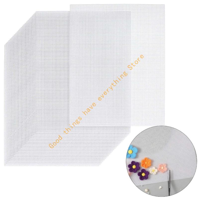 Plastic Canvas Fabric Sheets Permanent Crafting Component For Embroidery Sewing Projects 55KF