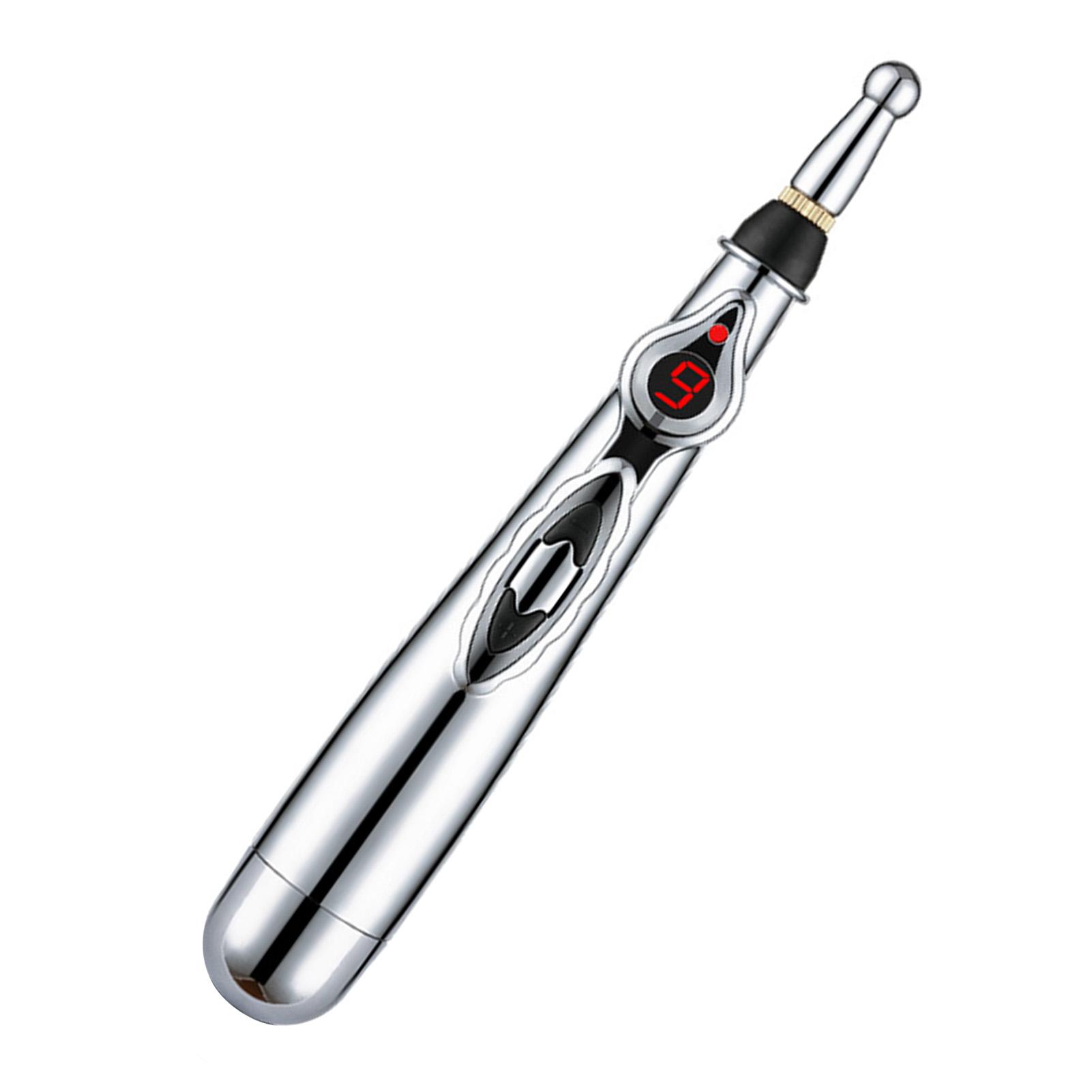 

Электрическая ручка для акупунктурного массажа уменьшает дискомфорт, массажер-ручка акупунктурных меридианов с 3 головками