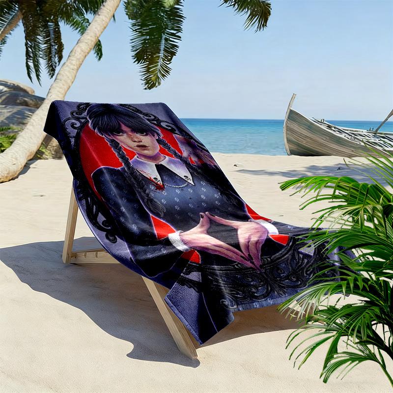 Dark Elegance: Gothic Beauty beach towel beach Beach towel for vacation photos swim seaside Absorbent bath towel Outdoor picnic beach mat printing