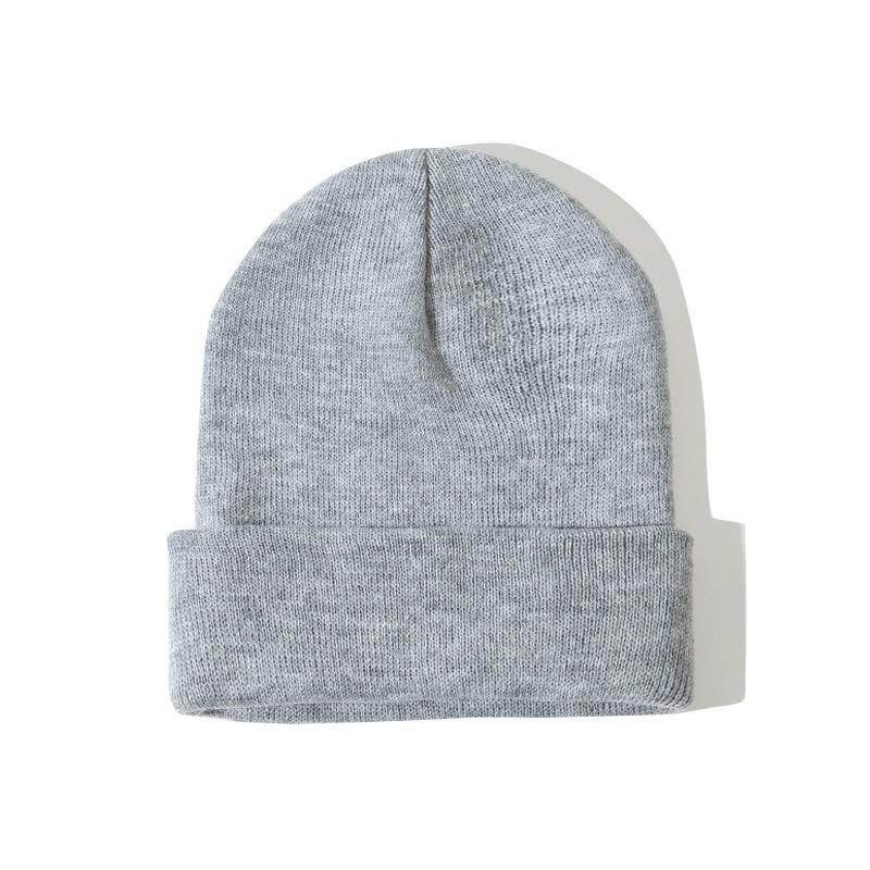 Gram Solid Color O Knitted Hat Autumn and Winter Cold Hat Warm Hat Women's Versatile Pullover Hat