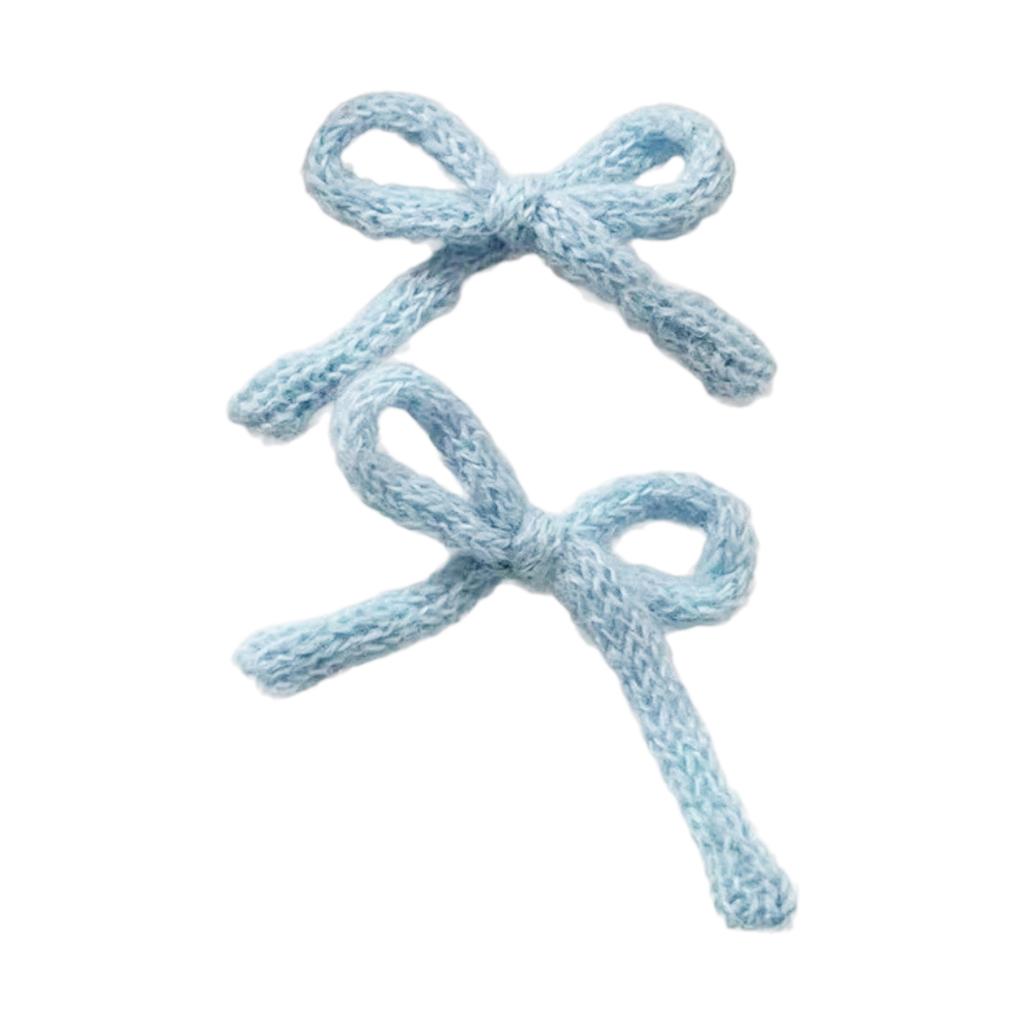 2Pcs Ribbon Bow Hair Clip Hair Barrette Hair Bow Headpieces Winter Bow French Barrette Headwear Hair Accessories