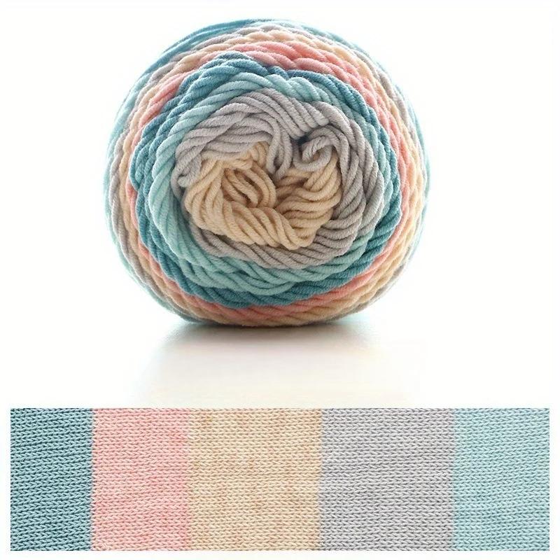 6pcs Gradient Chunky Yarn for Cushions Acrylic Yarn Bundle (600g) - Extra Thick Multicolor Ombre Crochet Yarn for Pillow Covers DIY Knitting Projects