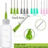 6 sztuk butelek z aplikatorem kleju, 30 ml plastikowe butelki z zakraplaczem do wyciskania z tępą końcówką igłową 14ga 16ga 18ga 20ga