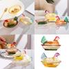 Glass Crystal Hen-Shape Candy Dishes Creative Chicken Fruit Bowl with Lid Table Decoration Dessert Plate Home Decors