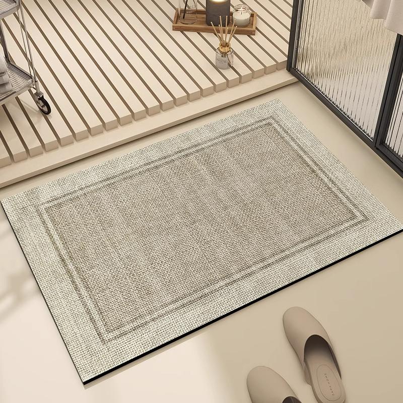 Bathroom Mat Absorbent Floor Mats Bath Carpet Soft Diatom Mud Non-slip Rug Toilet Doormat Entrance Door Tappeto Bagno Alfombra