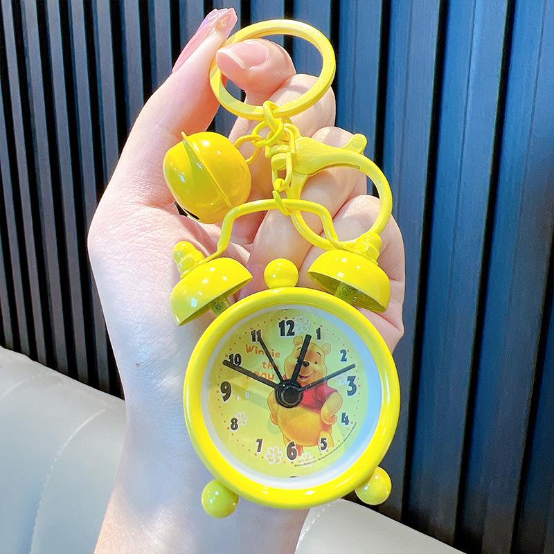 

Creative Mini Alarm Clock Keychain - Alloy Car Pendant for Backpacks - Kids & Students Gift Decoration жёлтый