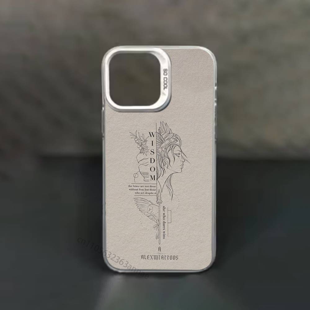 Abstract Greek Mythology Athena phone Case for iPhone 17 11 12 Pro Max Plus Mini Air SE 16e 14 15 16 13 Soft Shell